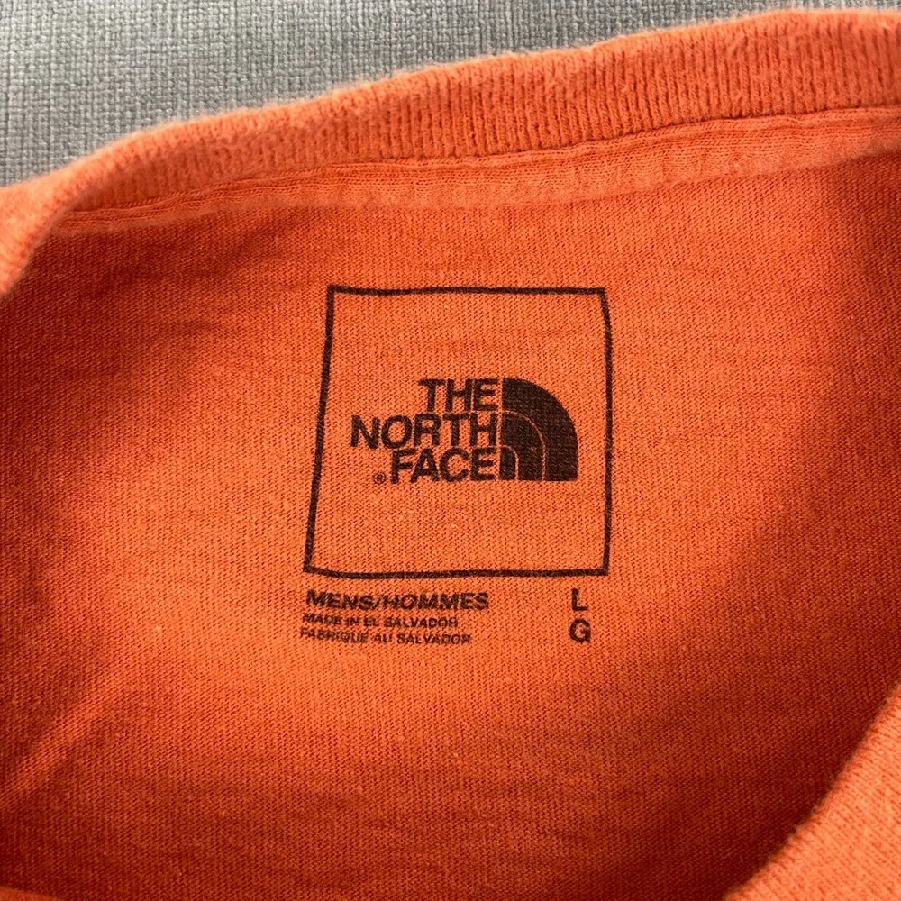 The North Face Mens Large Orange Short Sleeve Logo Graphic T-Shirt